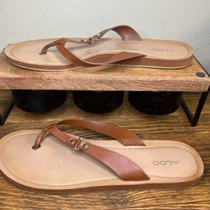 ALDO MERINGWEN TAN FLIP FLOP- Size 11